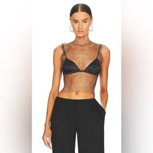 Amber Sceats x Revolve Studded Top in Silver